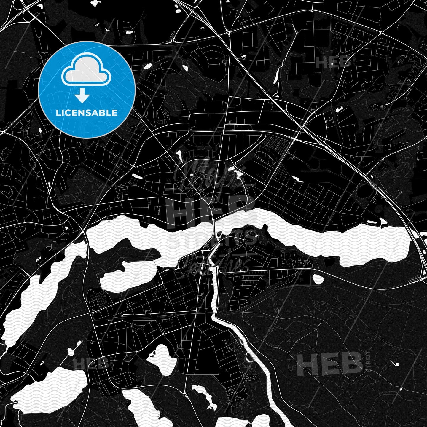 Silkeborg, Denmark PDF map