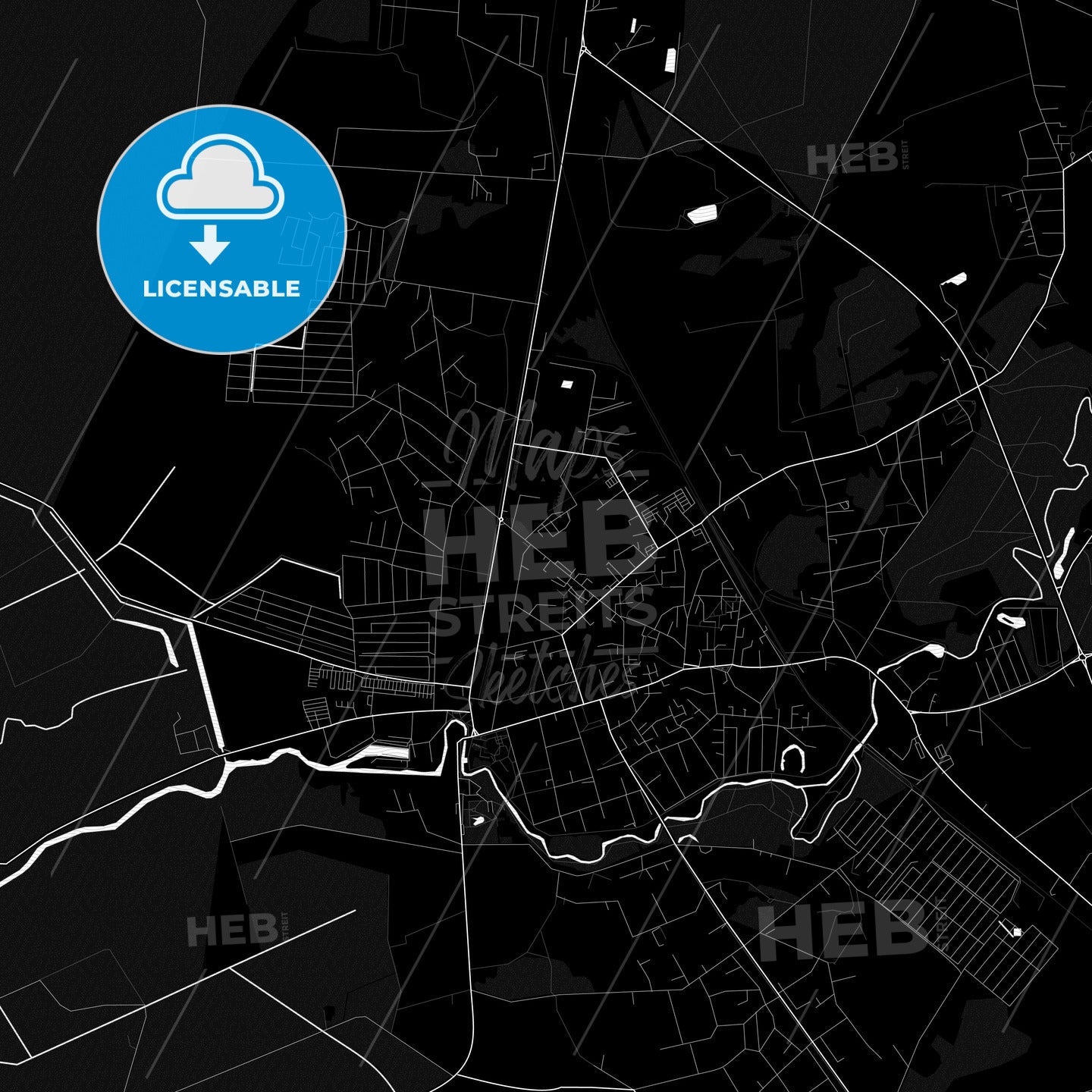Šilutė, Lithuania Pdf Vector Map Black And White – HEBSTREITS