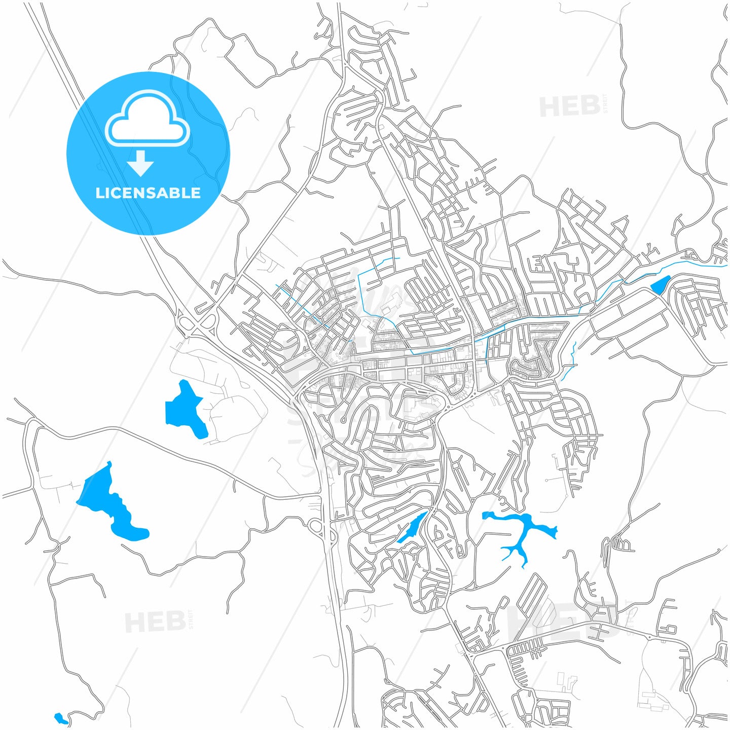 Simoes Filho, Brazil, city map with high quality roads.