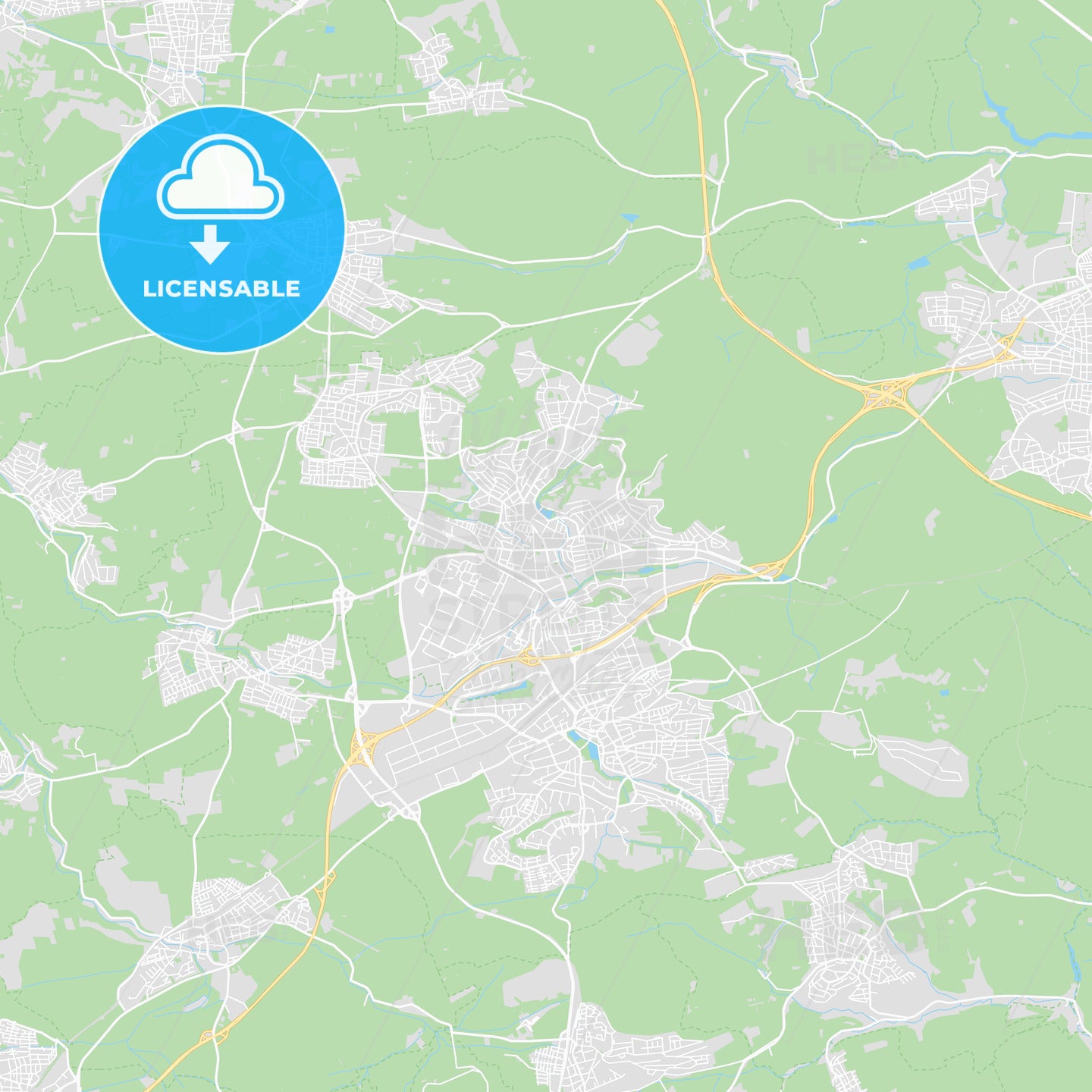 Sindelfingen, Germany printable street map