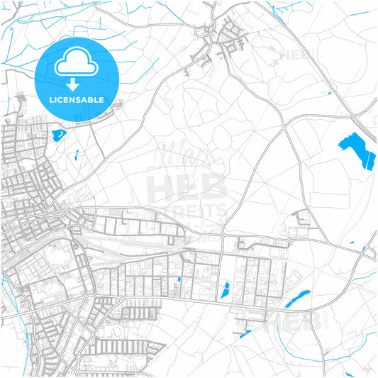 Singen (Hohentwiel), Baden-Wuerttemberg, Germany, city map with high quality roads.