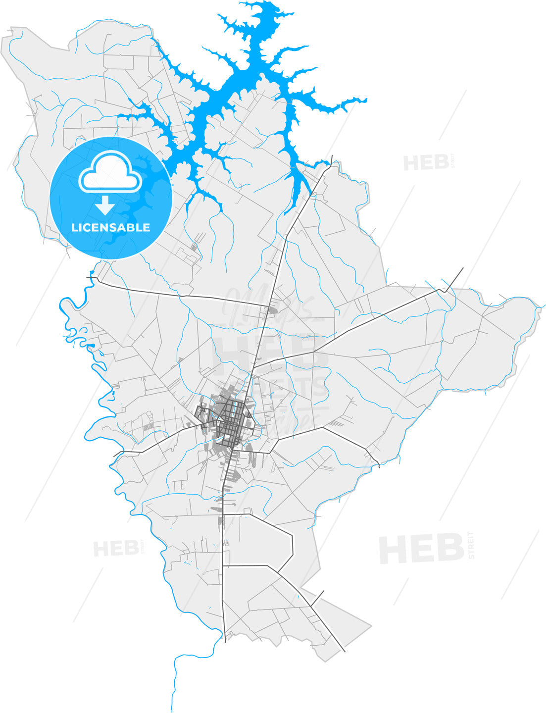 Sinop, Brazil, high quality vector map