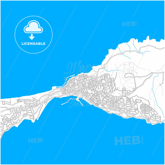 Sinop, Sinop, Turkey, city map with high quality roads.