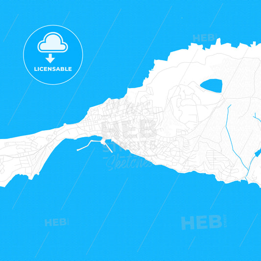 Sinop, Turkey PDF vector map with water in focus