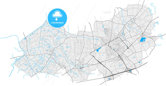 Sint-Niklaas, East Flanders, Belgium, high quality vector map