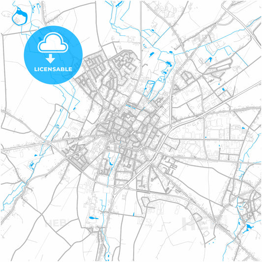 Sint-Truiden, Limburg, Belgium, city map with high quality roads.