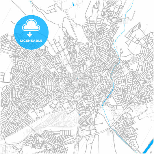 Sivas, Sivas, Turkey, city map with high quality roads.