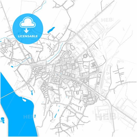 Slatina, Olt, Romania, city map with high quality roads.