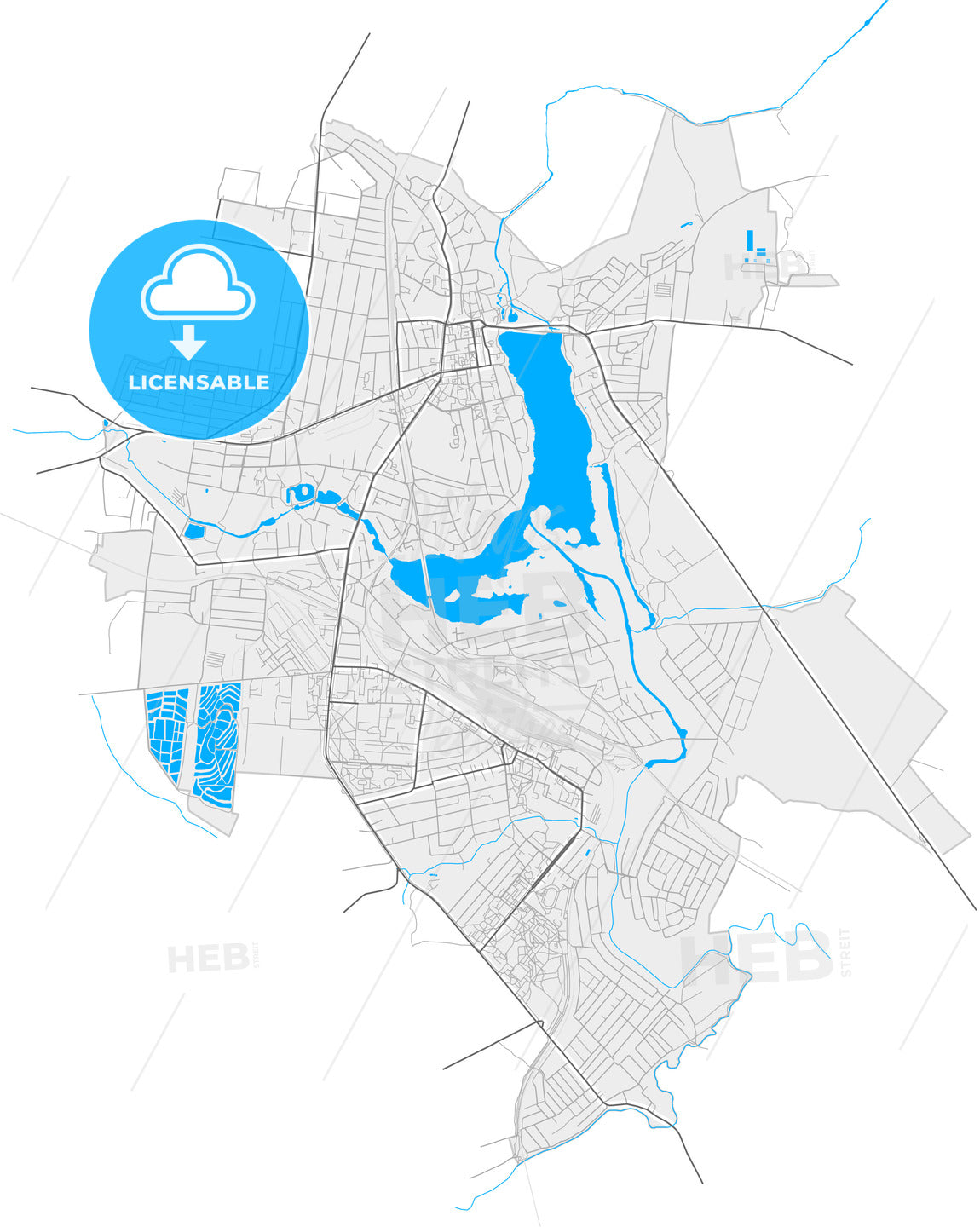 Smila, Cherkasy Oblast, Ukraine, high quality vector map