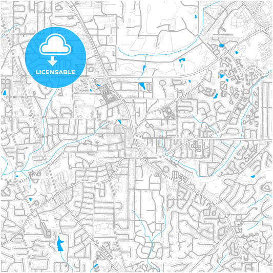 Smyrna, Georgia, United States, city map with high quality roads.