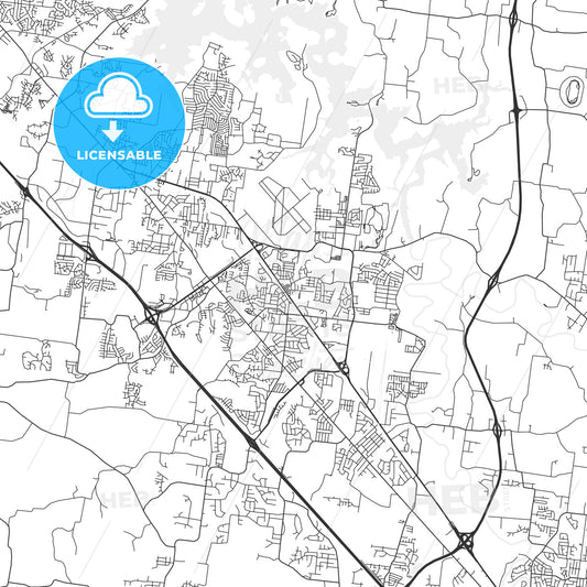 Smyrna, Tennessee - Area Map - Light