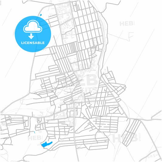 Snizhne, Donetsk Oblast, Ukraine, city map with high quality roads.