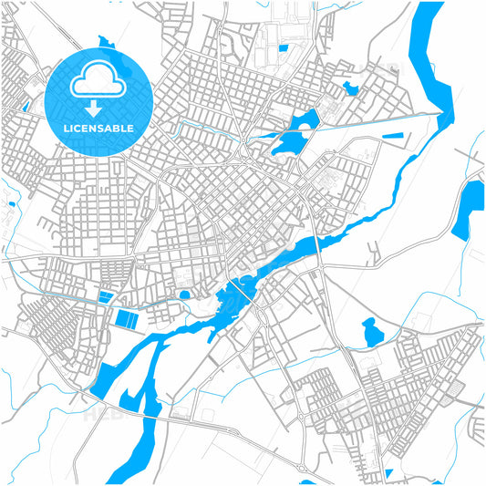 Sobral, Brazil, city map with high quality roads.