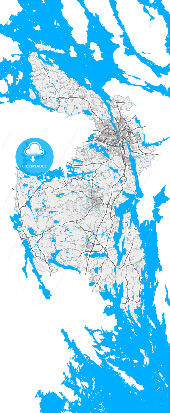 Södertälje, Sweden, high quality vector map