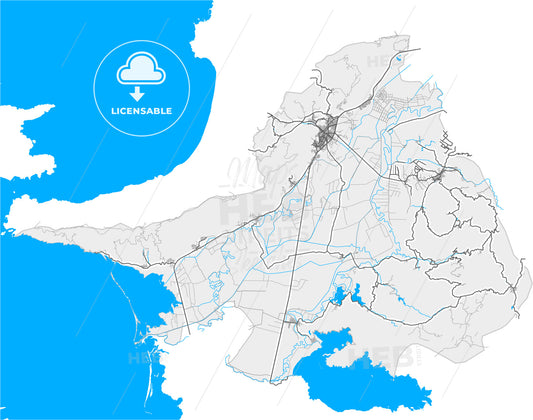 Söke, Aydın, Turkey, high quality vector map