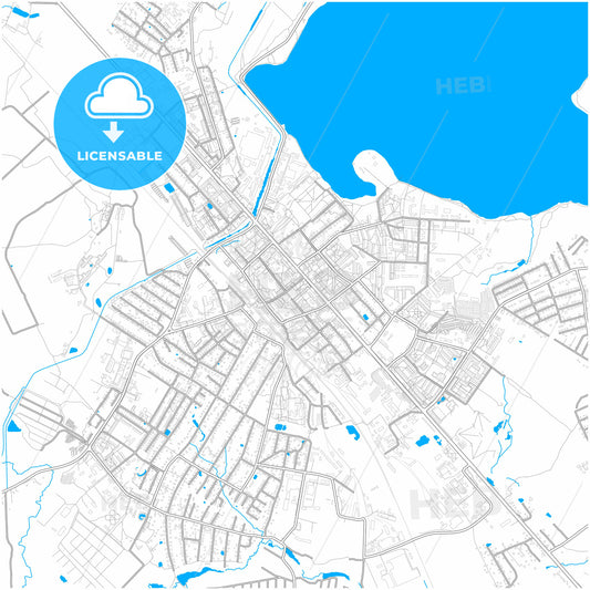 Solnechnogorsk, Moscow Oblast, Russia, city map with high quality roads.