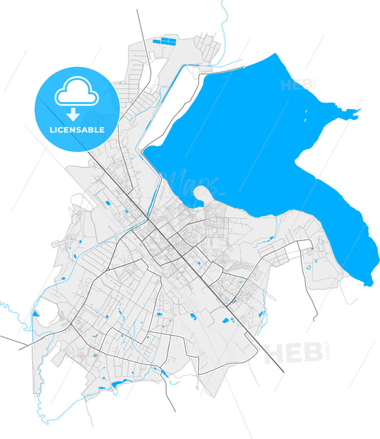 Solnechnogorsk, Moscow Oblast, Russia, high quality vector map