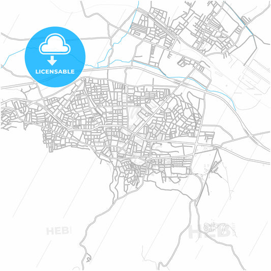 Soma, Manisa, Turkey, city map with high quality roads.