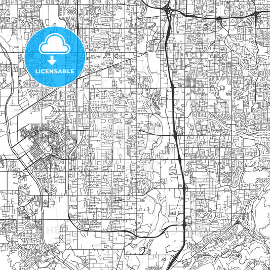 South Jordan, Utah - Area Map - Light