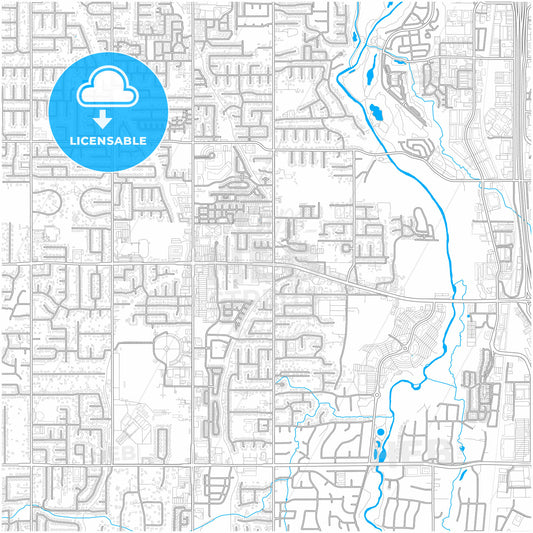 South Jordan, Utah, United States, city map with high quality roads.