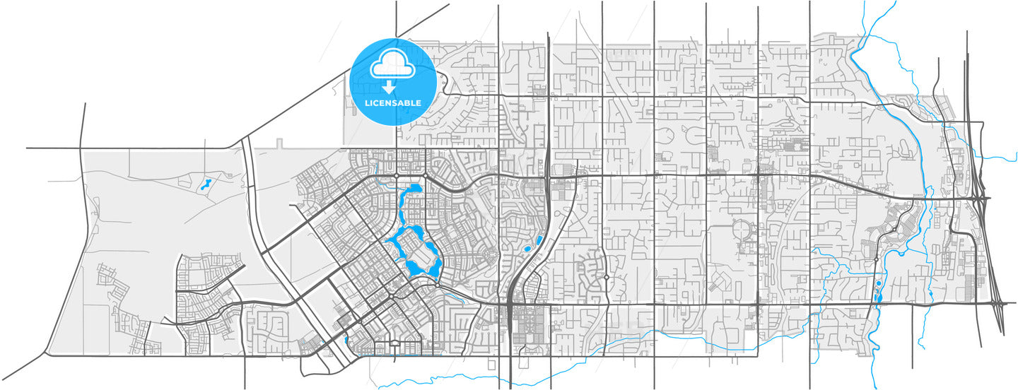 South Jordan, Utah, United States, high quality vector map