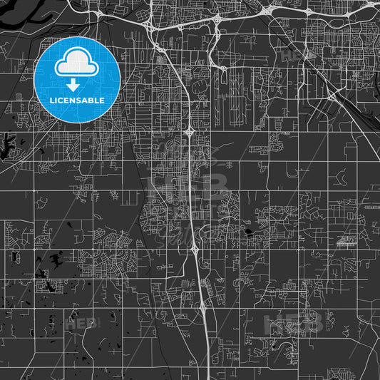 Southaven, Mississippi - Area Map - Dark