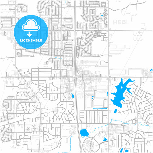 Southaven, Mississippi, United States, city map with high quality roads.