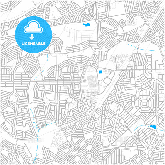 Soweto, South Africa, city map with high quality roads.