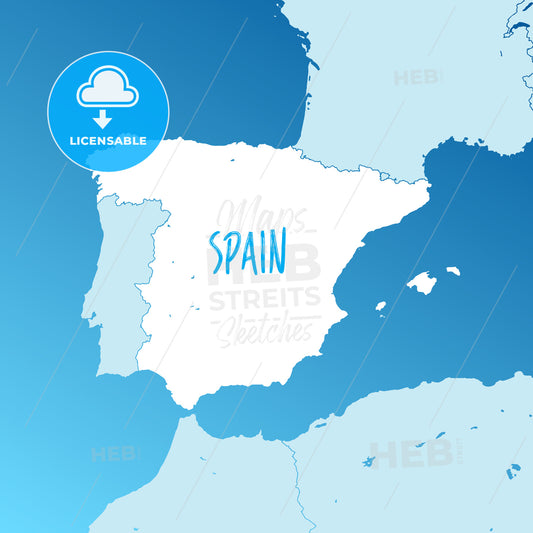 Spain Vector Map
