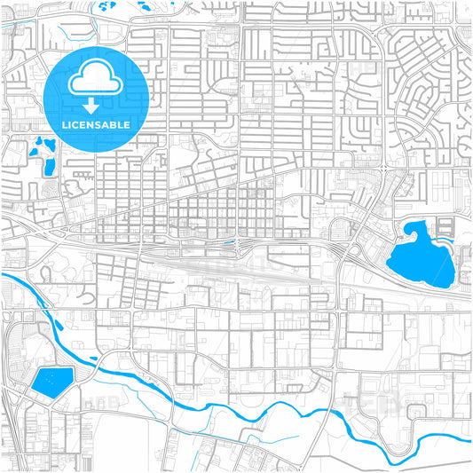 Sparks, Nevada, United States, city map with high quality roads.