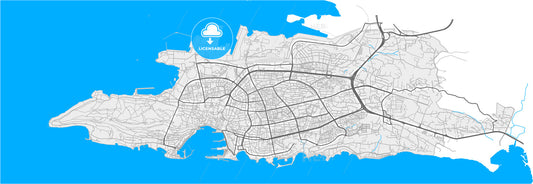 Split, Split-Dalmatia, Croatia, high quality vector map