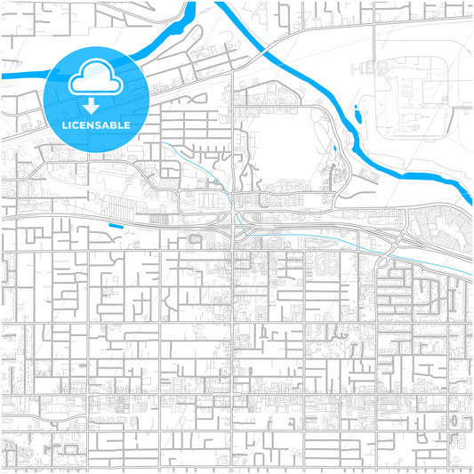 Spokane Valley, Washington, United States, city map with high quality roads.