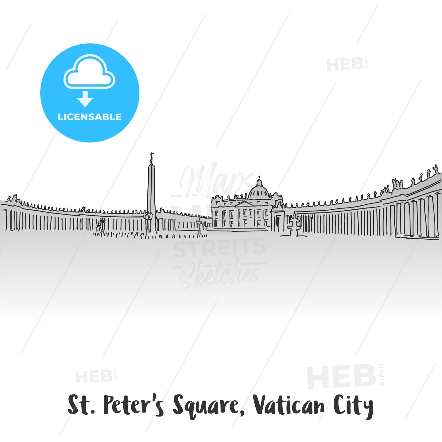 St Peter Square Greeting Card Design – instant download