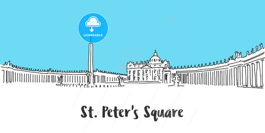 St Peter Square Vatican City – instant download