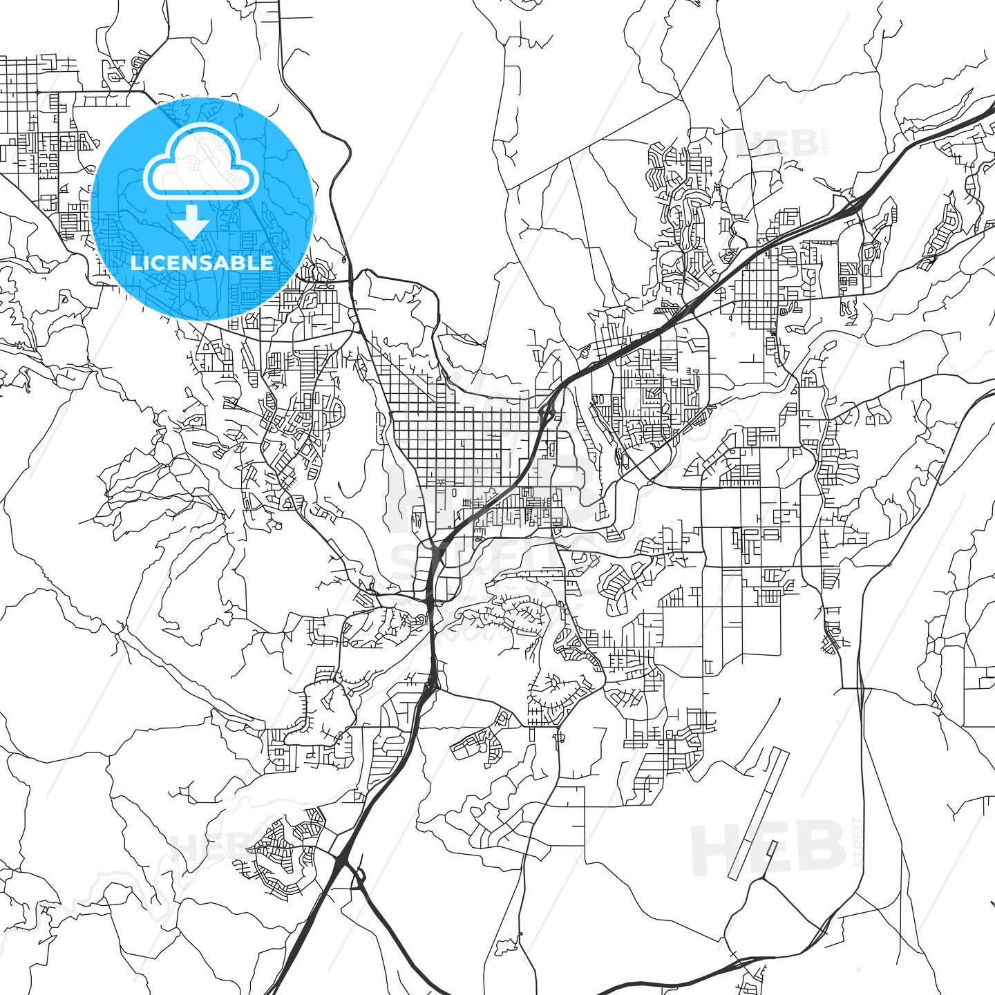 St George Utah Area Map Light Hebstreits 4612