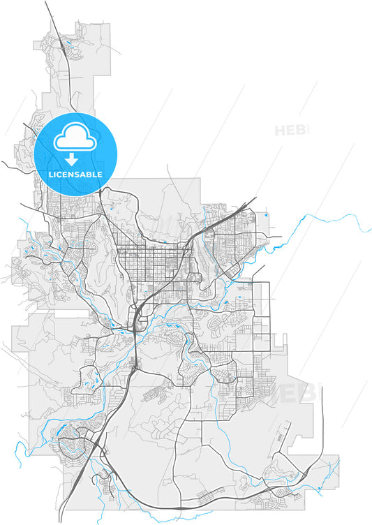 St. George, Utah, United States, high quality vector map