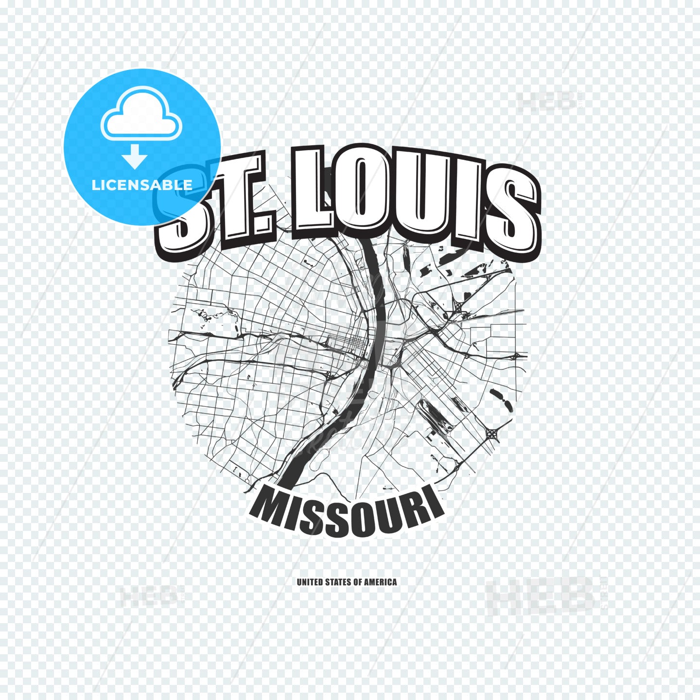 St. Louis, Missouri, logo artwork – instant download