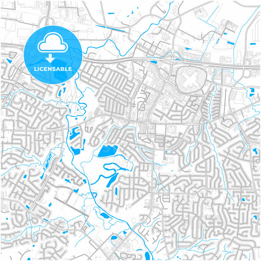 St. Peters, Missouri, United States, city map with high quality roads.