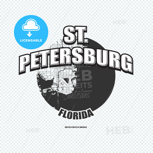 St. Petersburg, Florida, logo artwork – instant download