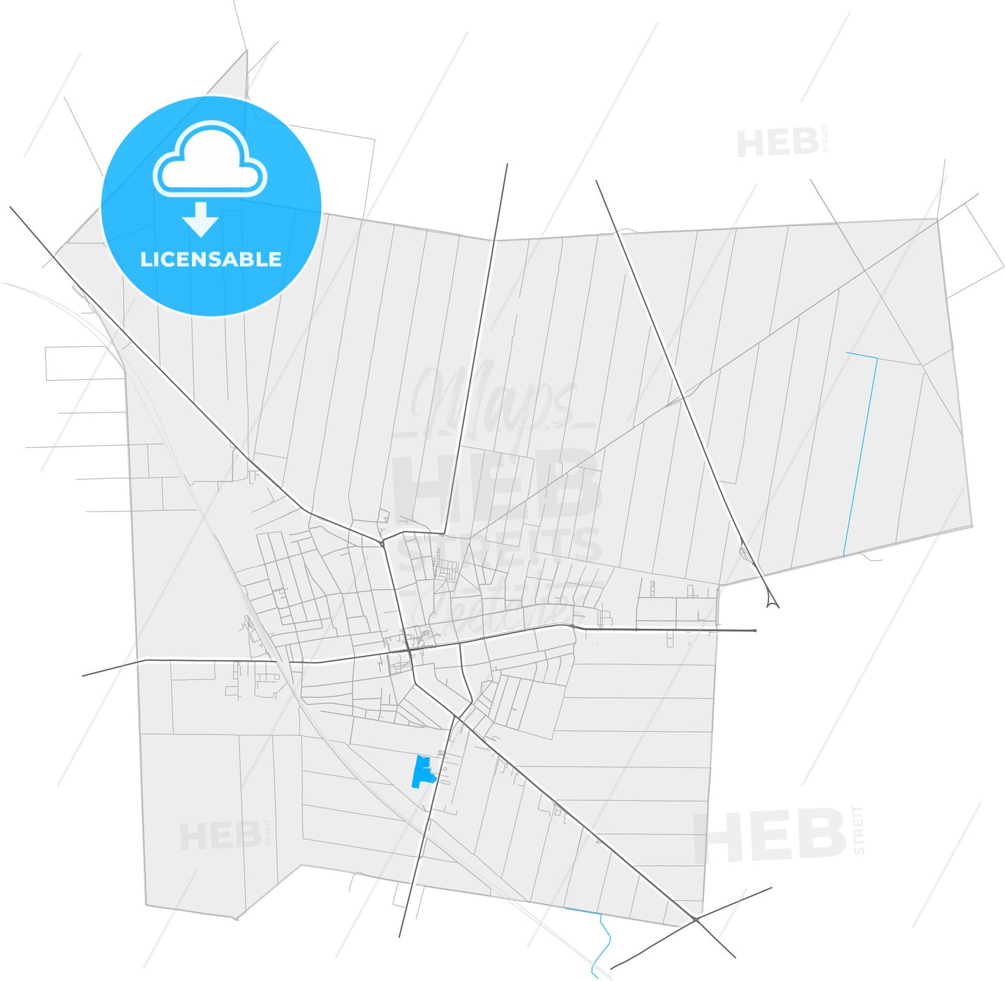 Stara Pazova, Srem, Serbia, high quality vector map