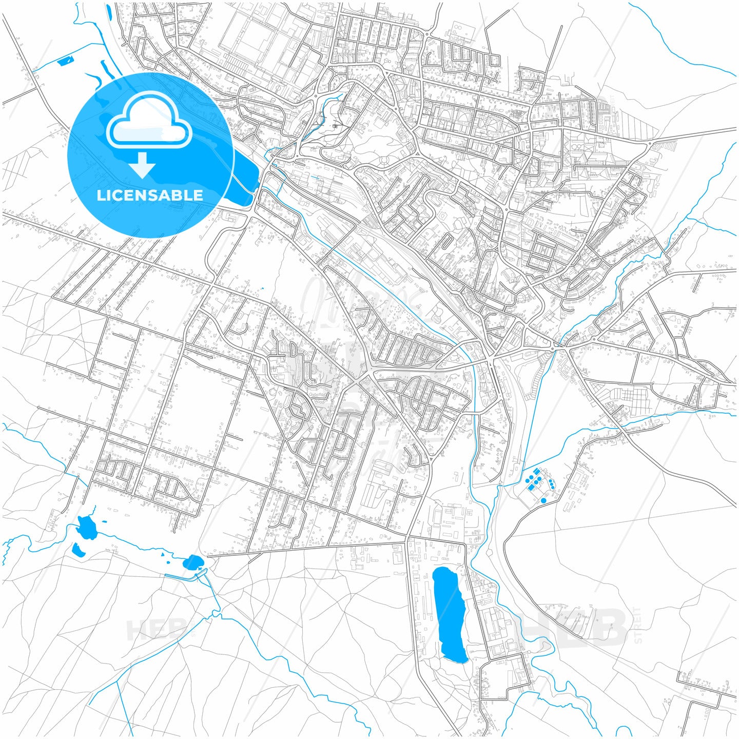 Starachowice, Świętokrzyskie, Poland, city map with high quality roads.