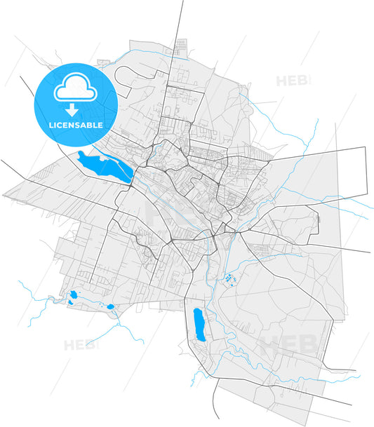 Starachowice, Świętokrzyskie, Poland, high quality vector map