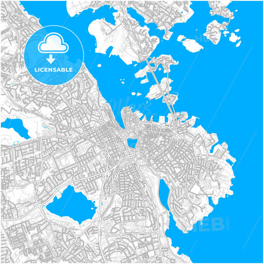 Stavanger, Rogaland, Norway, city map with high quality roads.
