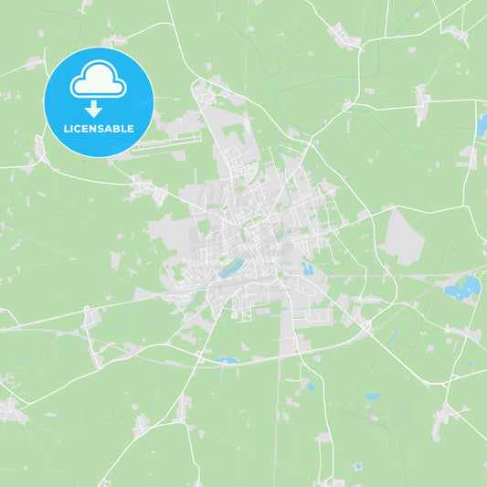 Stendal, Germany printable street map