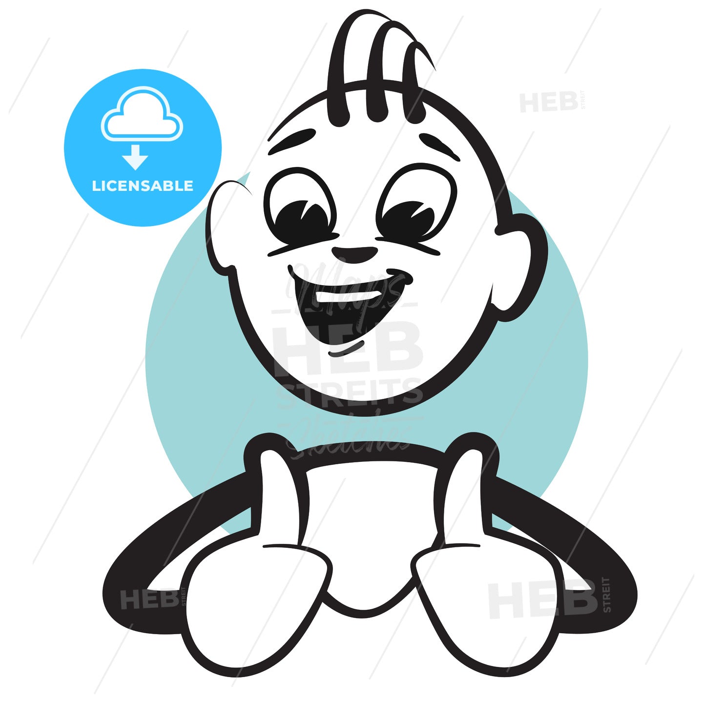 Stickman Emotion Thumbs up – instant download