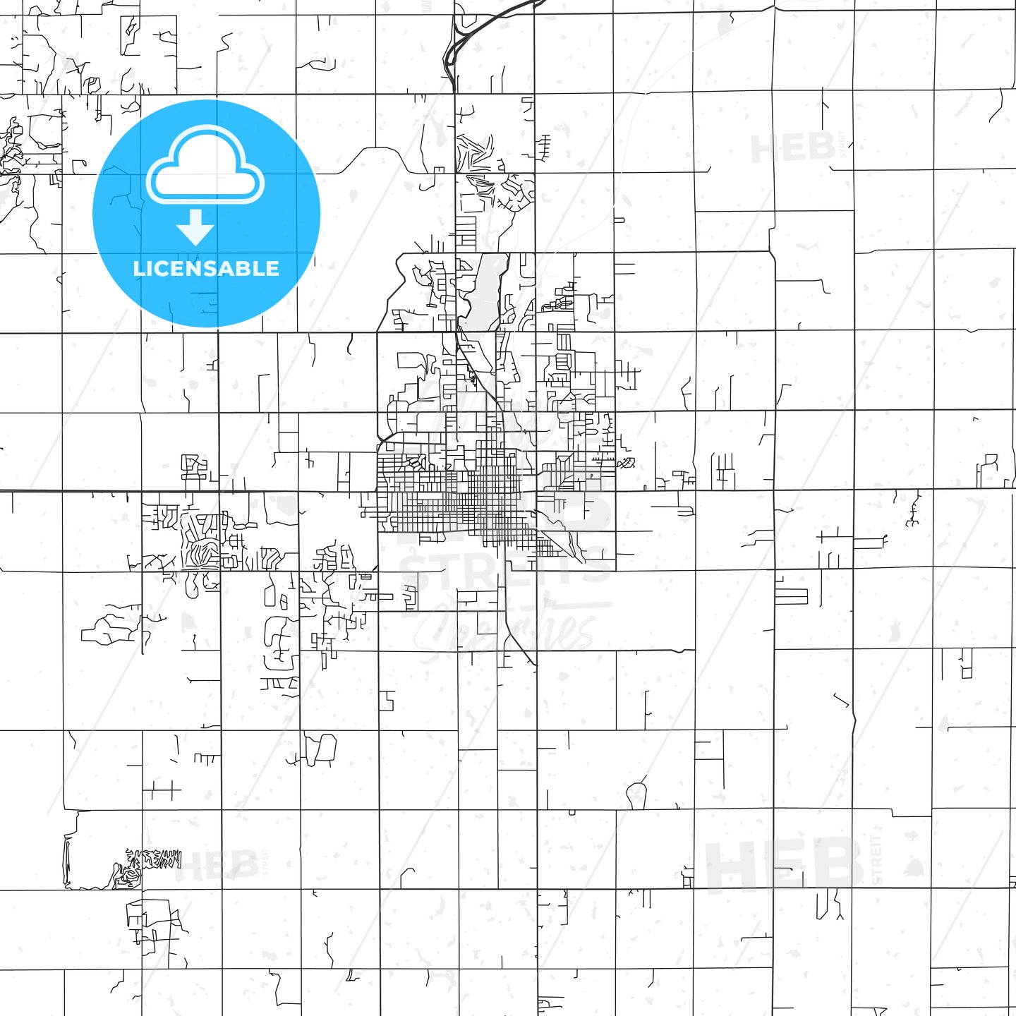 Stillwater, Oklahoma - Area Map - Light