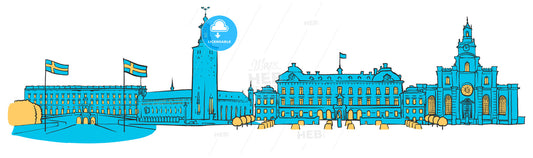Stockholm Colored Panorama – instant download