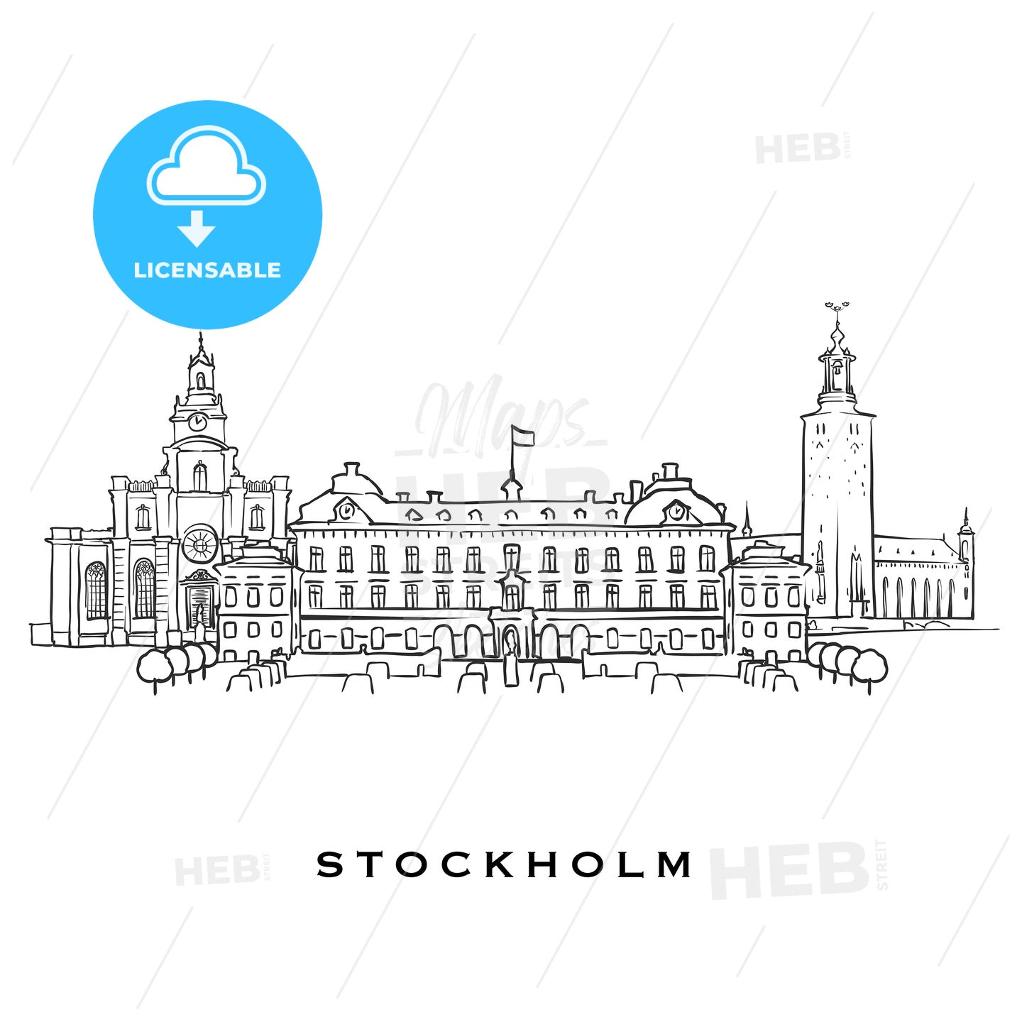 Stockholm Sweden famous architecture – instant download
