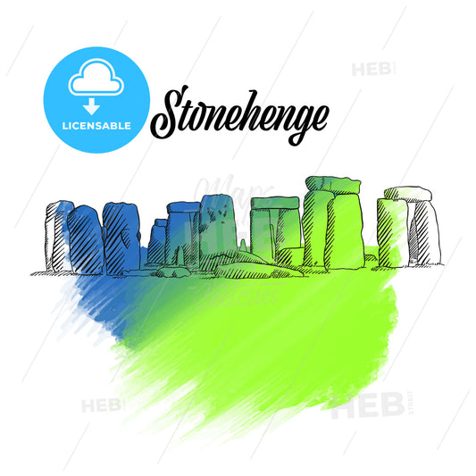 Stonehenge England Sketch – instant download