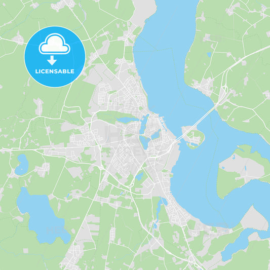 Stralsund, Germany printable street map